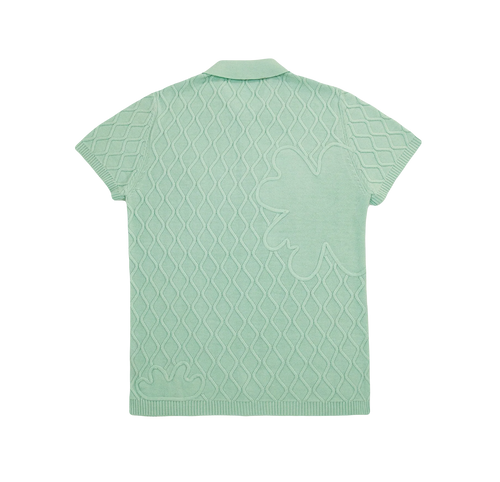 Polo Trèfle en Laine Vert Menthe