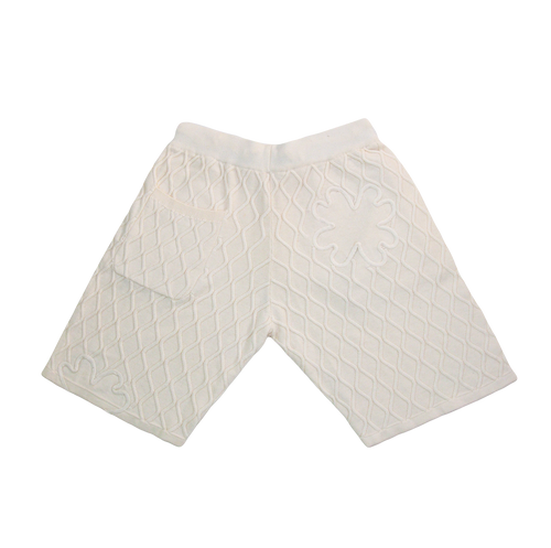 Short Trèfle en Laine Blanc Crème